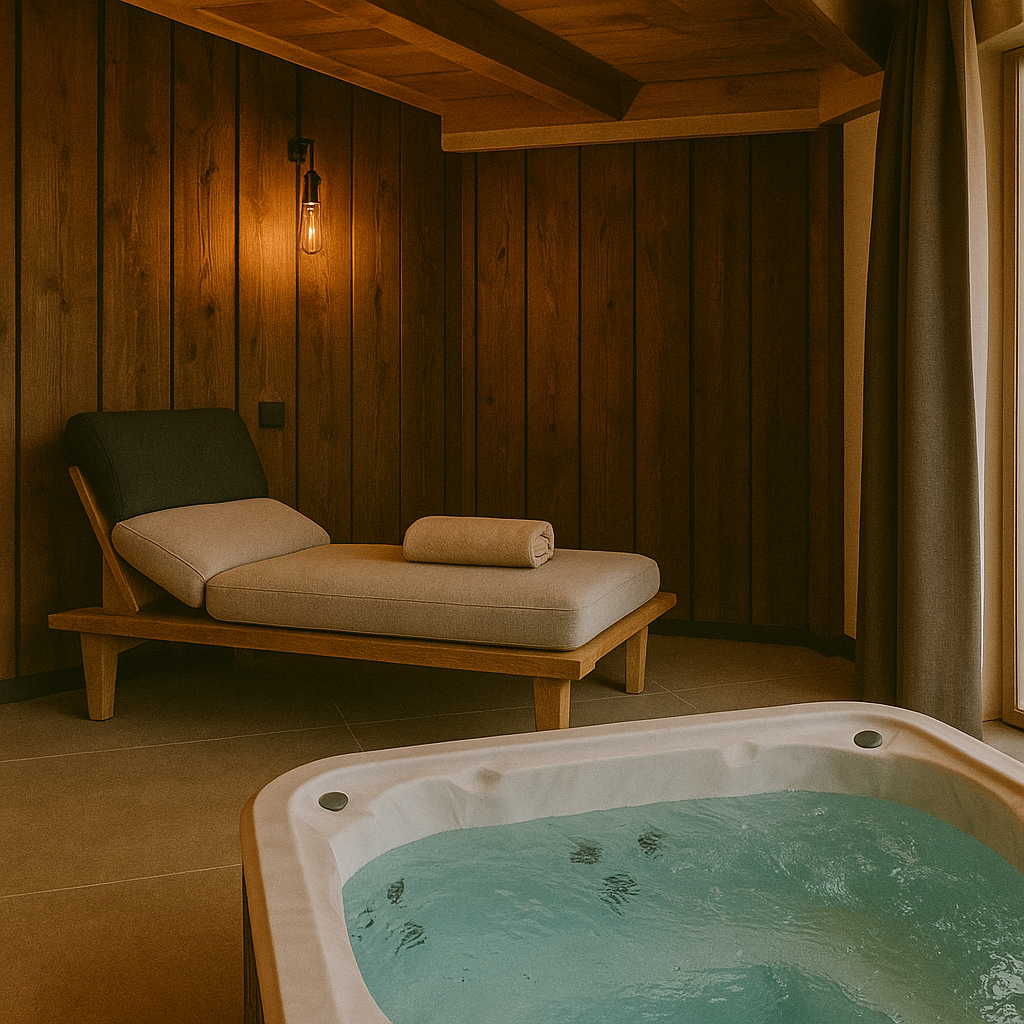 Avslappningslounge med mjuka fåtöljer